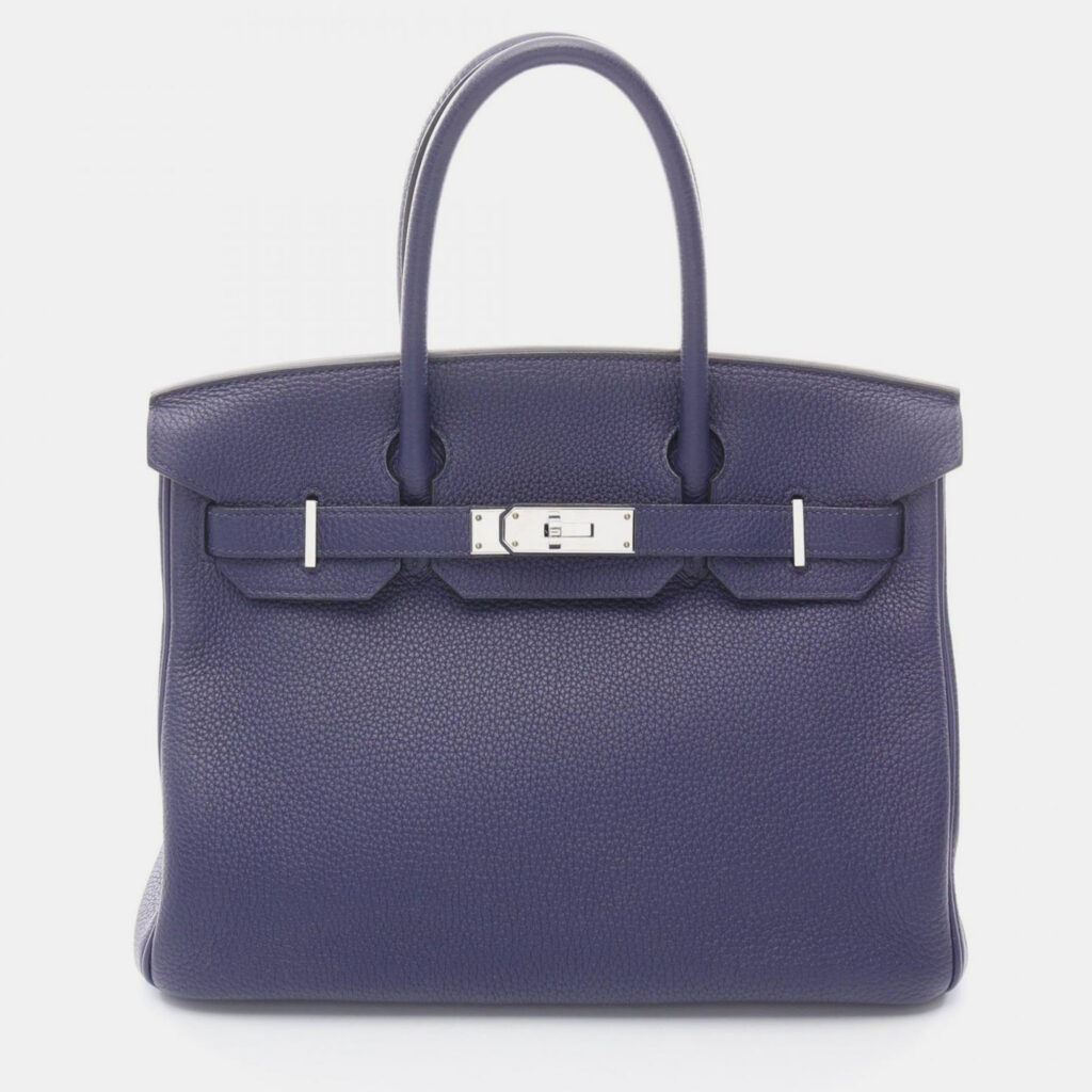 Hermes Birkin 30 Blue Encre Togo Leather Tote Bag Hermes Birkin 30 Blue Encre Togo Leather Tote Bag