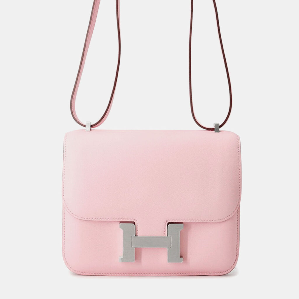 Hermes Constance3 Miroir Size Mini Rose Sakura Swift Leather Bag Hermes Constance3 Miroir Size Mini Rose Sakura Swift Leather Bag