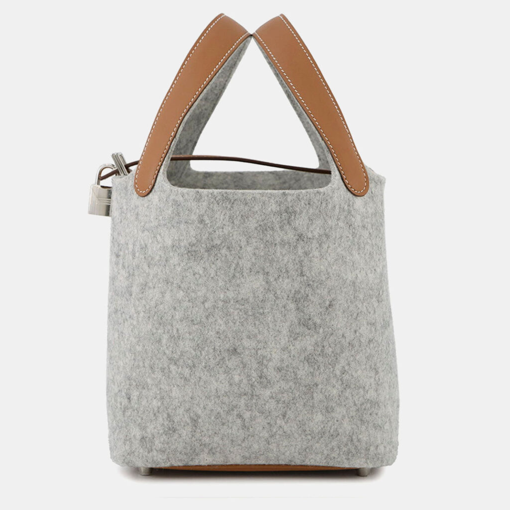 Hermes Picotin Lock 18 Grease Pale/Gold Felt Bag Hermes Picotin Lock 18 Grease Pale/Gold Felt Bag