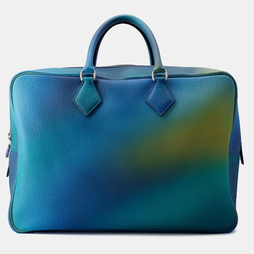 Hermes Plume Cosmos Blue Nuit/Violetgradation Togo Leather Size 45 Hermes Plume Cosmos Blue Nuit/Violetgradation Togo Leather Size 45