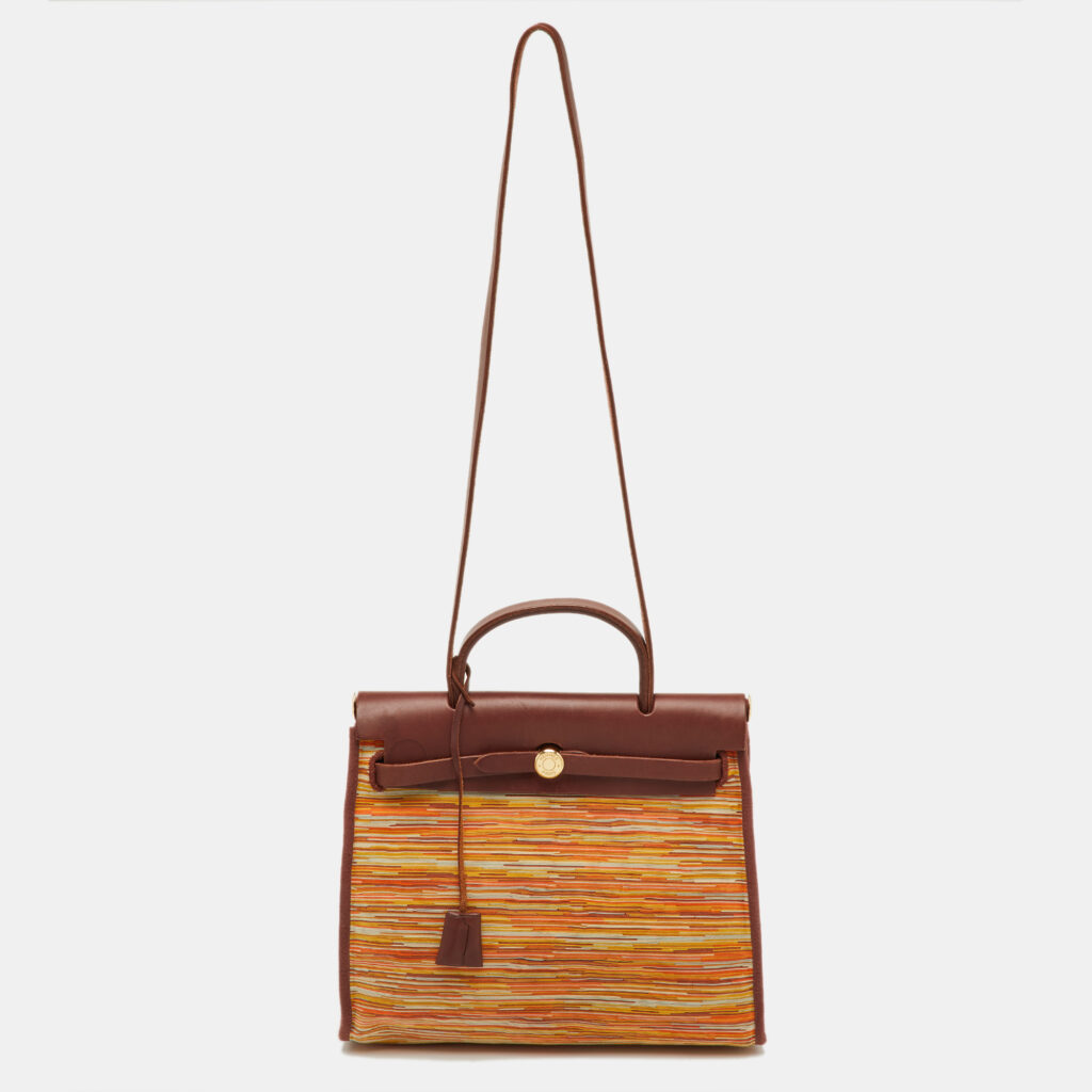 Hermes Multicolor Vibrato Leather and Vache Hunter Herbag 31 Bag Hermes Multicolor Vibrato Leather and Vache Hunter Herbag 31 Bag