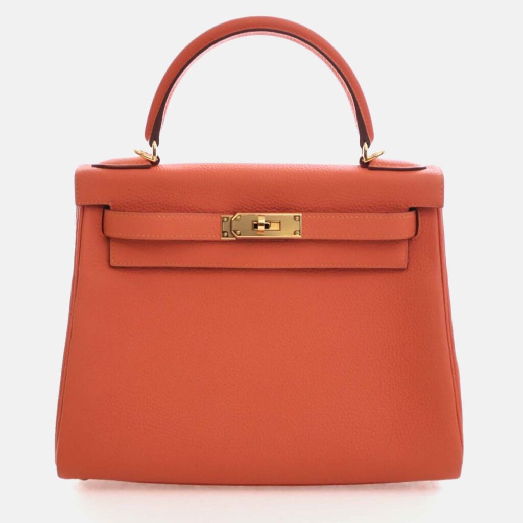 Hermes Orange Poppy Togo Kelly 28 Hermes Orange Poppy Togo Kelly 28