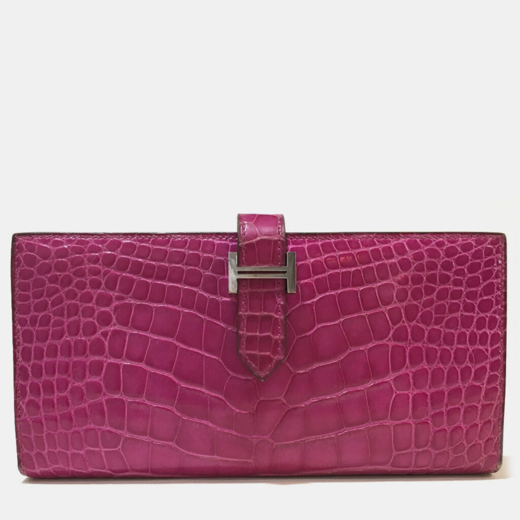 Hermes Bearn Souffle Bifold Long Wallet Rose Shepherd Pink Hermes Bearn Souffle Bifold Long Wallet Rose Shepherd Pink