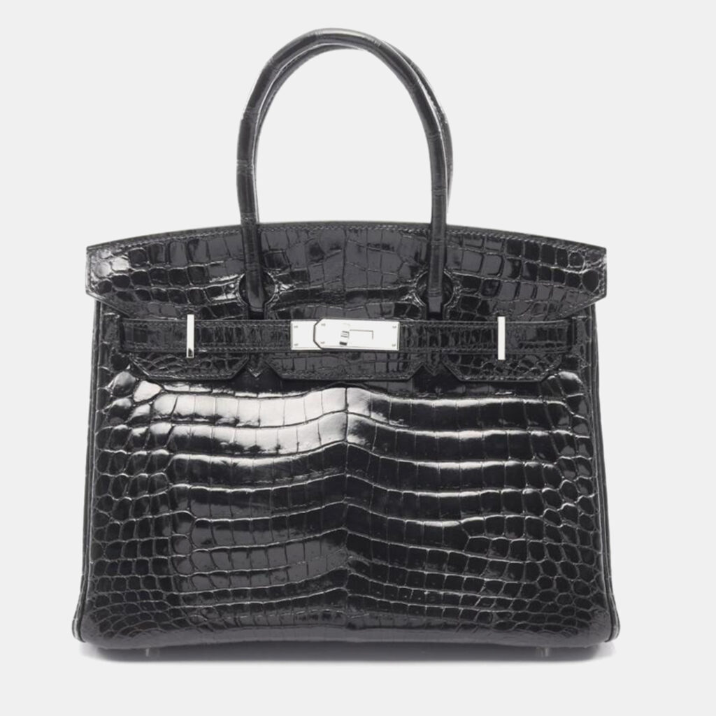 Hermes Birkin 30 Black Niloticus Crocodile Leather Top Handle Bag Hermes Birkin 30 Black Niloticus Crocodile Leather Top Handle Bag