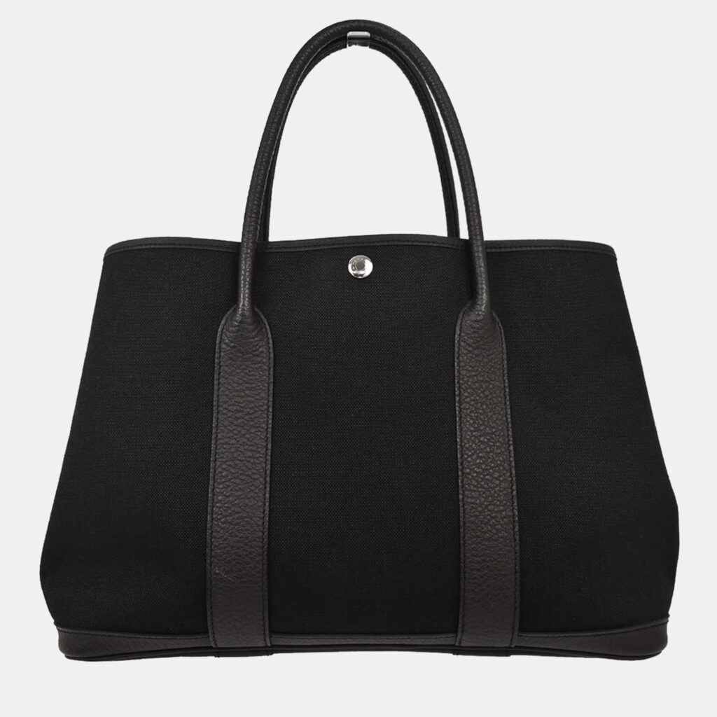 Hermes Black Toile H Negonda Garden Party 36 PM Tote Bag Hermes Black Toile H Negonda Garden Party 36 PM Tote Bag