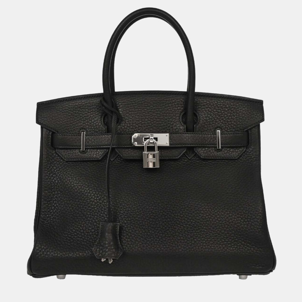 luxury-women-hermes-used-handbags-p1248776-003-1.jpg Hermes Birkin 30 Black Taurillon Clemence Handbag