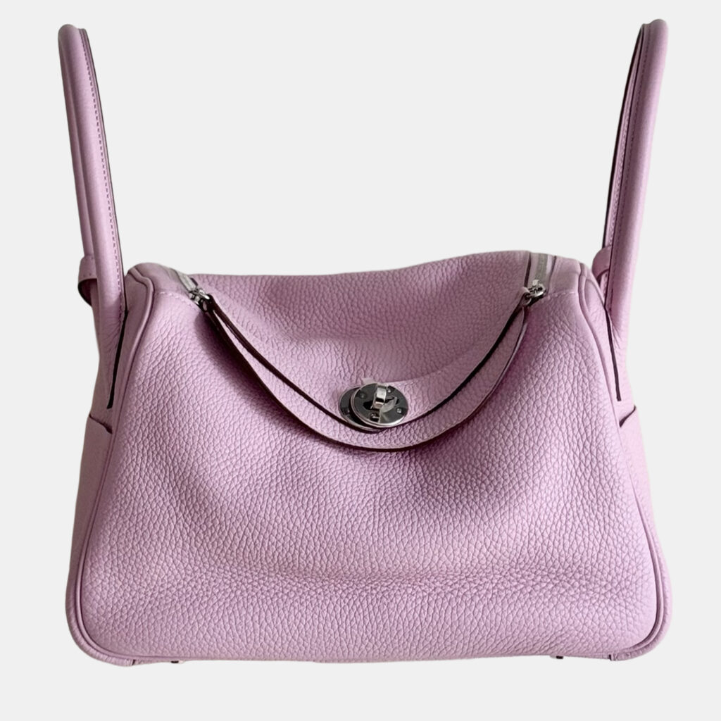 Hermes Lindy 26 Pink Taurillon Clemence with Palladium Hardware Hermes Lindy 26 Pink Taurillon Clemence with Palladium Hardware