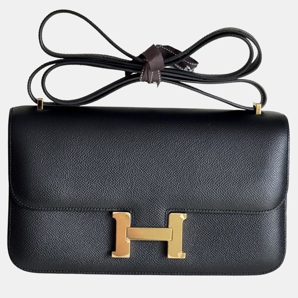 Hermes Constance Elan Black Epsom Leather with Gold Hardware Hermes Constance Elan Black Epsom Leather with Gold Hardware