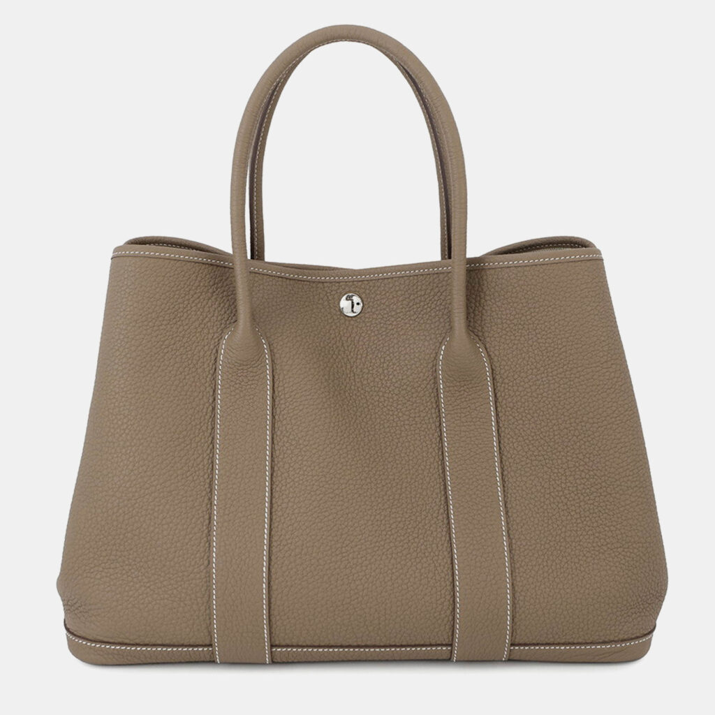 Hermes Garden Party Etoupe Negonda Leather PM Hermes Garden Party Etoupe Negonda Leather PM