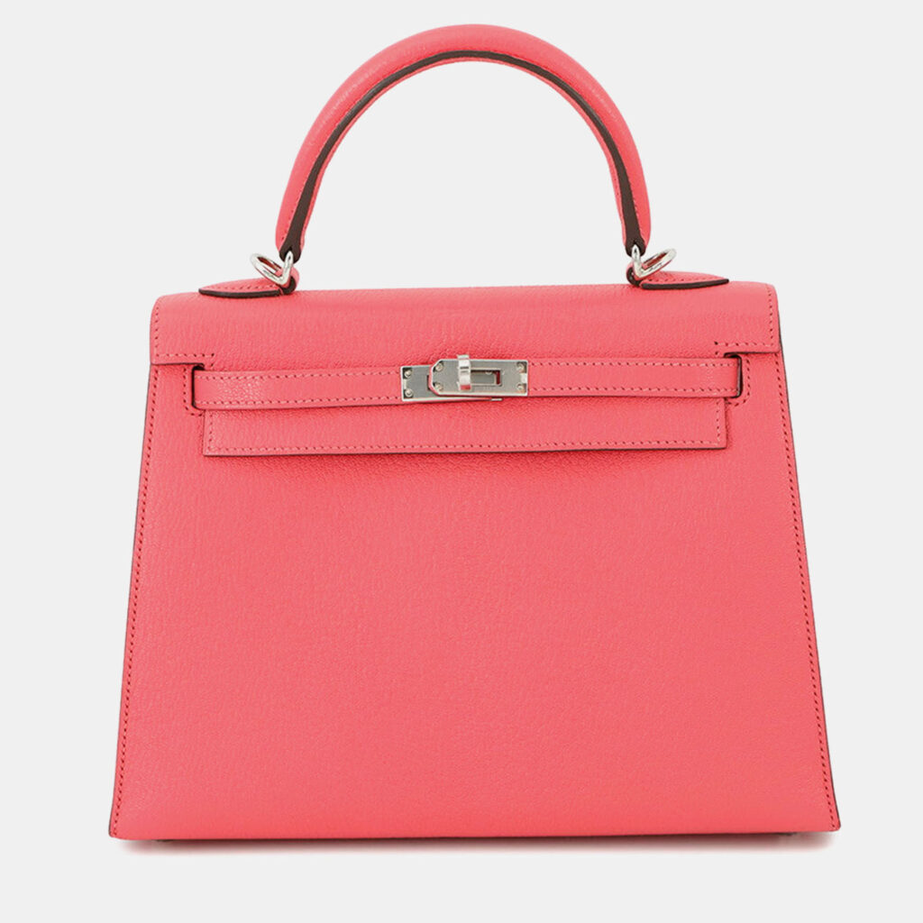 Hermes Kelly Sellier Rose Lipstick Chevre Myzore Goatskin Size 25 Hermes Kelly Sellier Rose Lipstick Chevre Myzore Goatskin Size 25