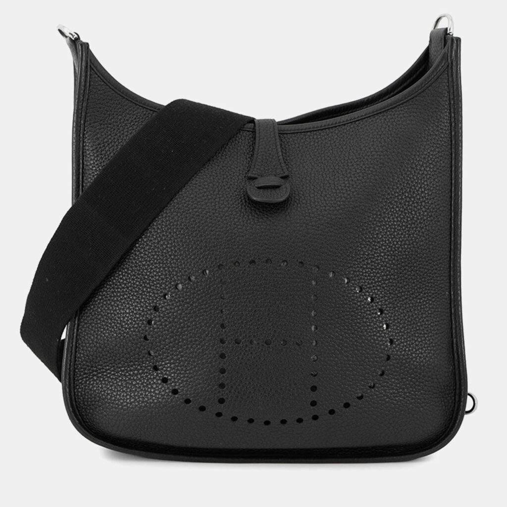 Hermes Evelyne3 Black Taurillon Clemence PM