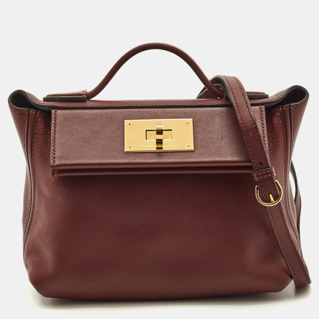 Hermès 24/24 21 Rouge H Evercolor and Swift Leather Bag Hermès 24/24 21 Rouge H Evercolor and Swift Leather Bag