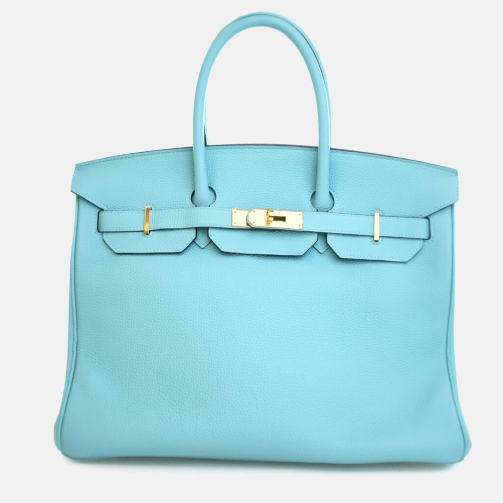 Hermes Bleu Atoll Togo Birkin 35