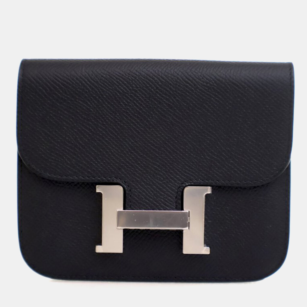 Hermes Noir Epsom Constance Slim Wallet Hermes Noir Epsom Constance Slim Wallet