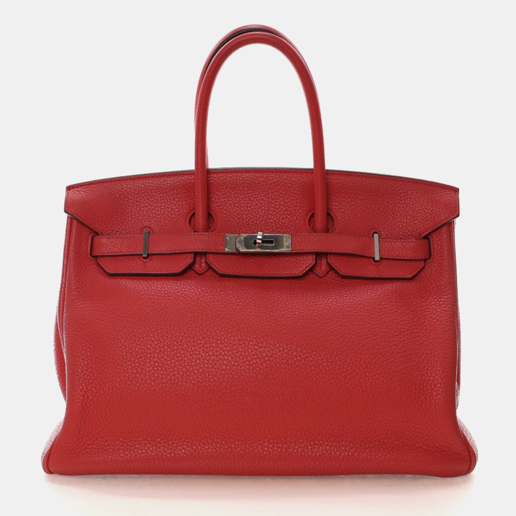 Hermes Rose Jaipur Clemence Birkin 35
