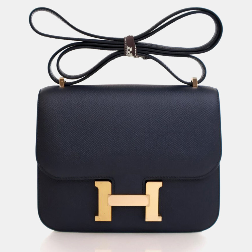 Hermes Bleu Indigo Epsom Mini Constance 18