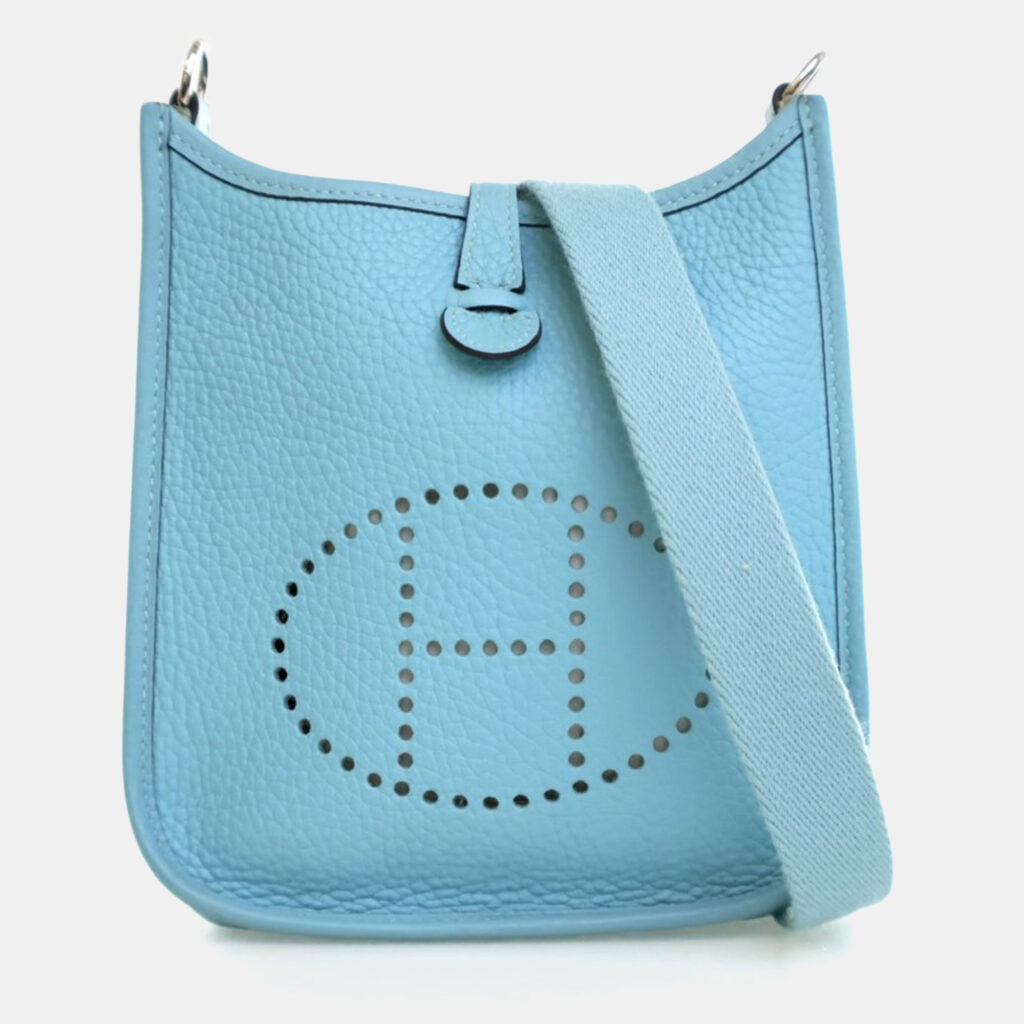 Hermes Bleu Atoll Clemence Evelyne TPM 16 Hermes Bleu Atoll Clemence Evelyne TPM 16