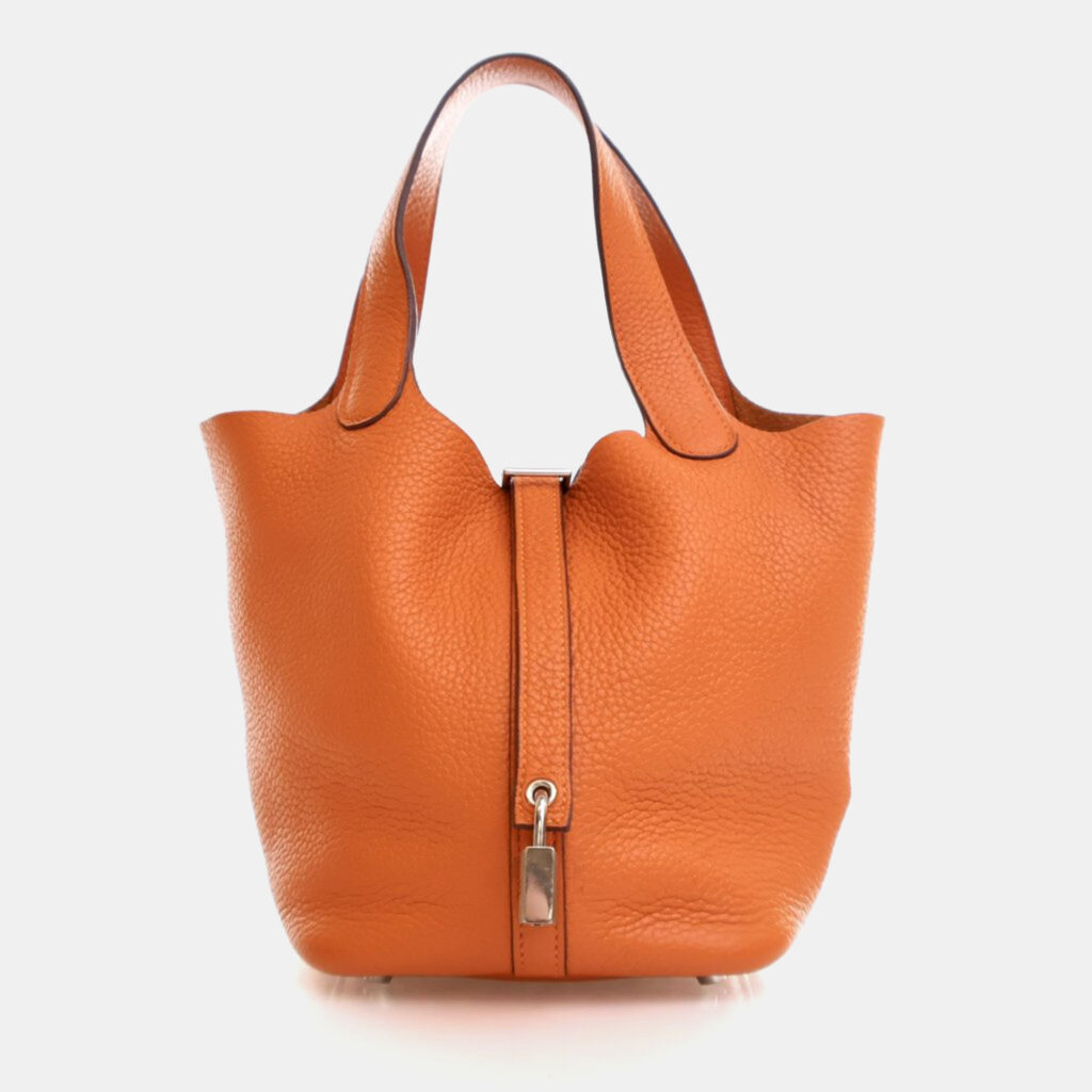 Hermes Picotin Lock 18 Orange H Clemence Hermes Picotin Lock 18 Orange H Clemence