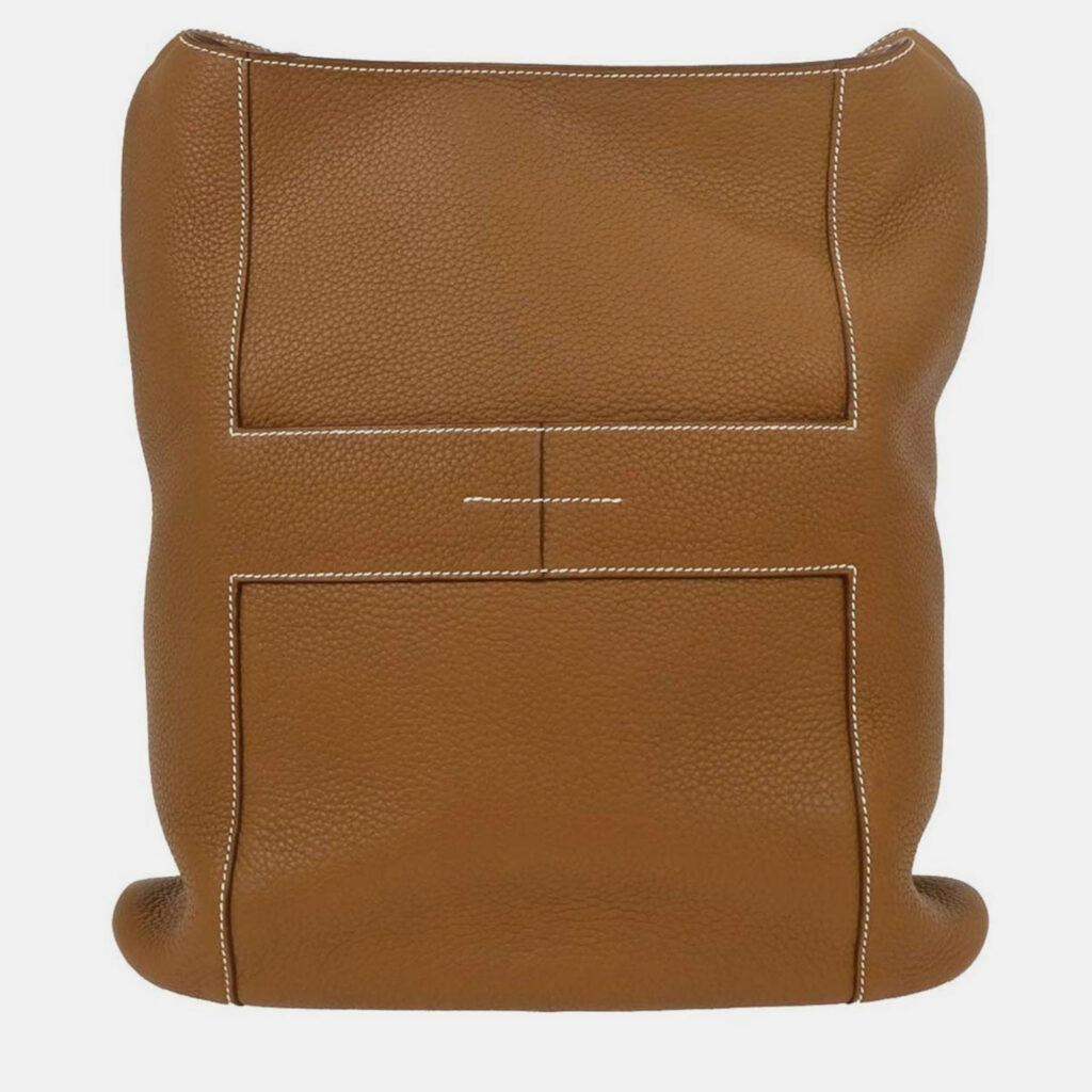 Hermes Gold Taurillon Clemence Goodnews GM Shoulder Bag Hermes Gold Taurillon Clemence Goodnews GM Shoulder Bag