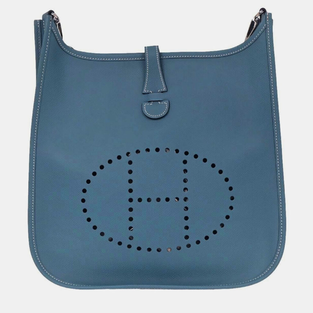 Hermes Blue Jean Epsom Evelyne 1 PM Shoulder Bag Hermes Blue Jean Epsom Evelyne 1 PM Shoulder Bag