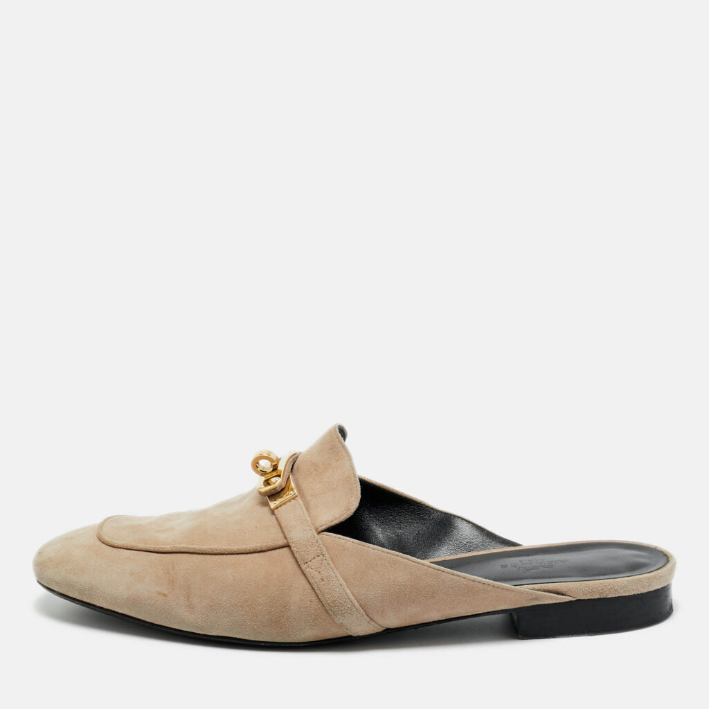 Hermès Beige Suede Oz Mules Size 41