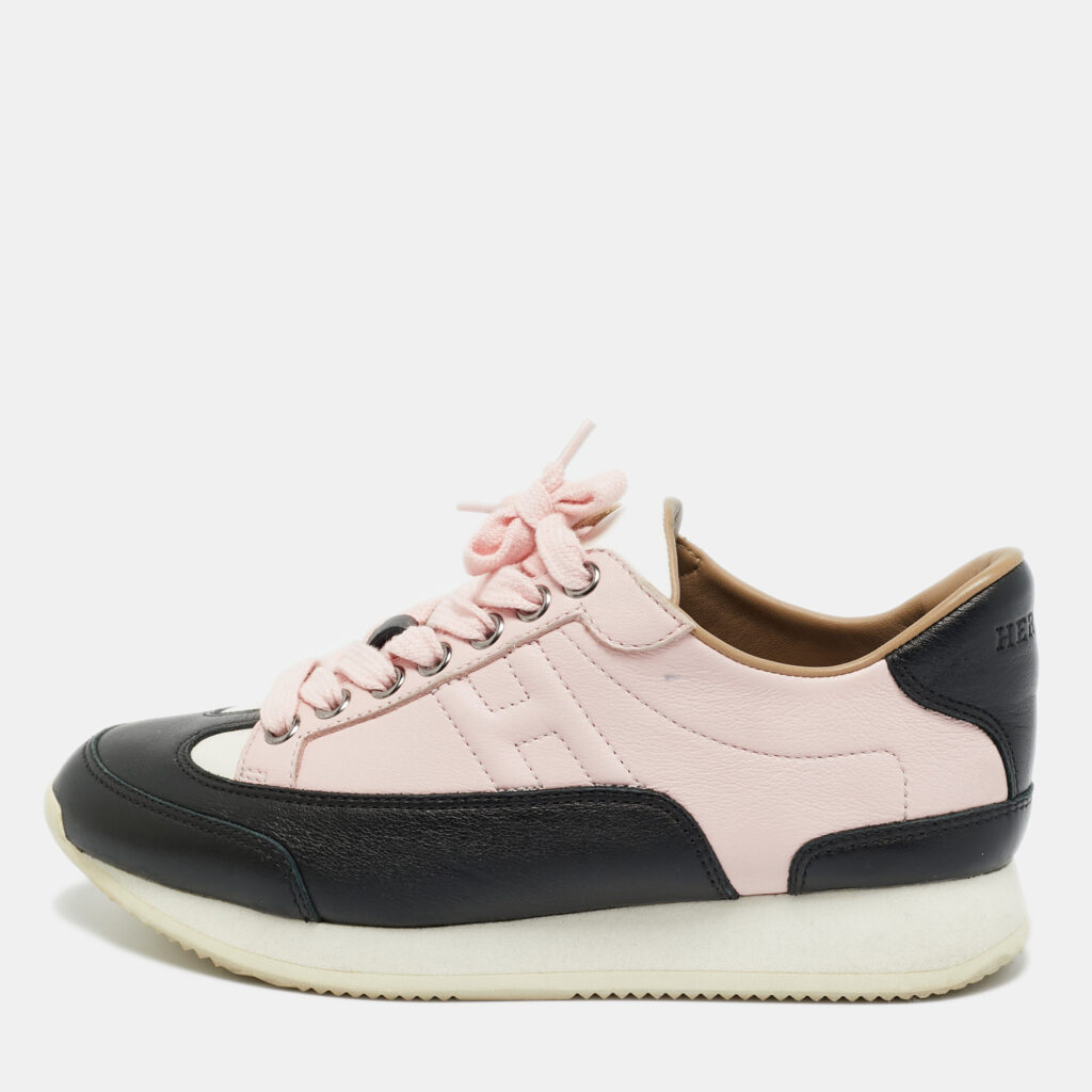 Hermes Multicolor Leather Trail Sneakers Size 34.5 Hermes Multicolor Leather Trail Sneakers Size 34.5