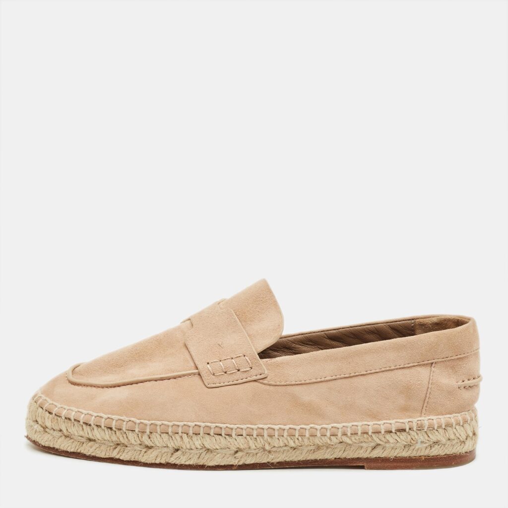 Hermès Trip Size 36 Beige Suede Espadrille Flats Hermès Trip Size 36 Beige Suede Espadrille Flats