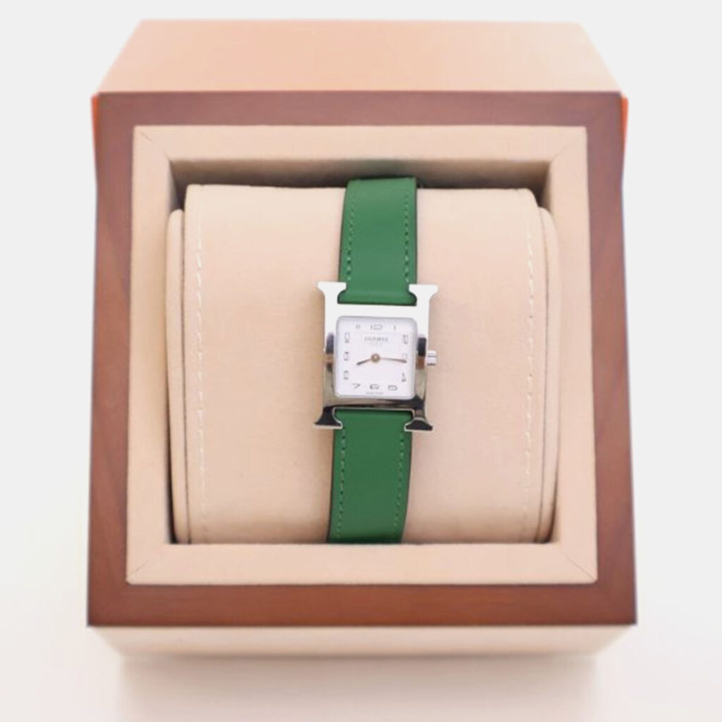 Hermes Heure H Quartz White Stainless Steel Women's Wristwatch 21 mm Hermes Heure H Quartz White Stainless Steel Women's Wristwatch 21 mm