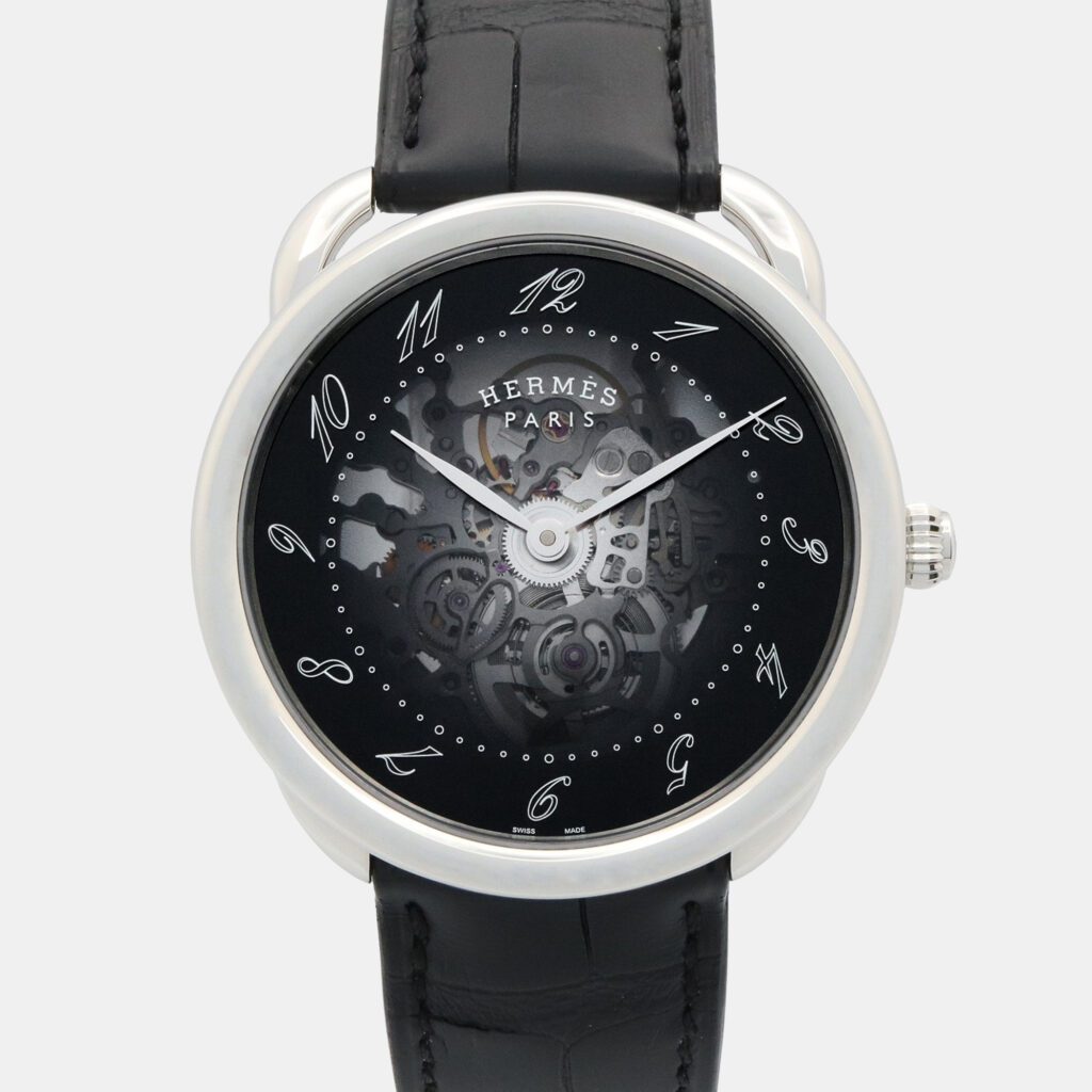 Hermes Arceau AR2.710 Automatic Black Stainless Steel Women's Wristwatch 40 mm Hermes Arceau AR2.710 Automatic Black Stainless Steel Women's Wristwatch 40 mm