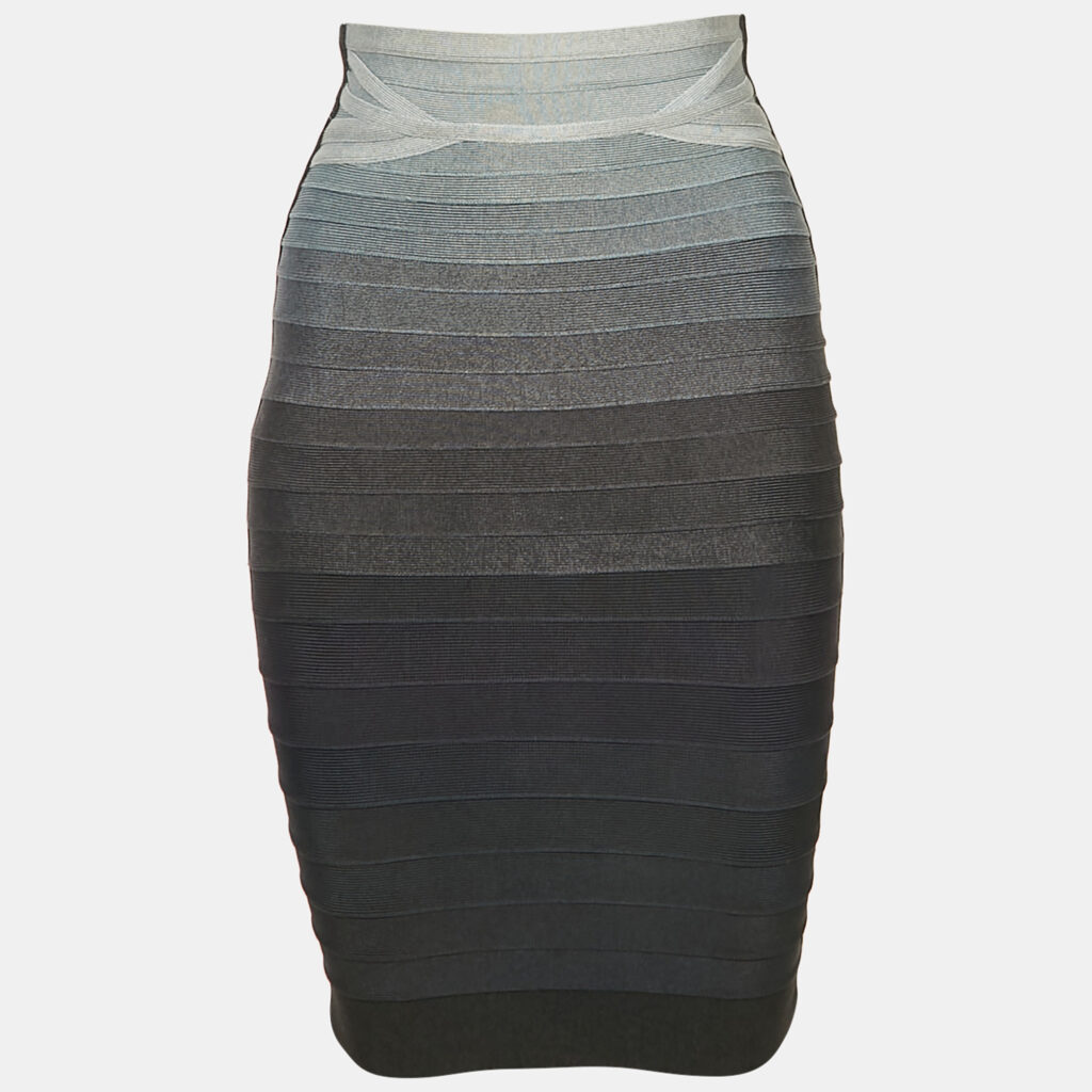 Herve Leger Grey Bandage Knit Pencil Skirt XS Herve Leger Grey Bandage Knit Pencil Skirt XS