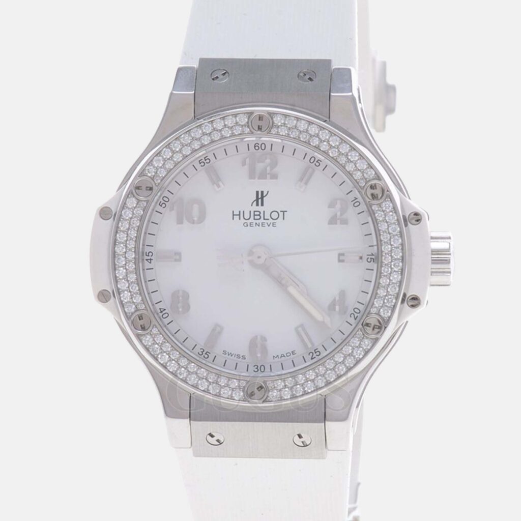 Hublot Big Bang 361.SE.2010.RW.1104 Quartz White Diamonds Stainless Steel Women's Wristwatch 38mm Hublot Big Bang 361.SE.2010.RW.1104 Quartz White Diamonds Stainless Steel Women's Wristwatch 38mm