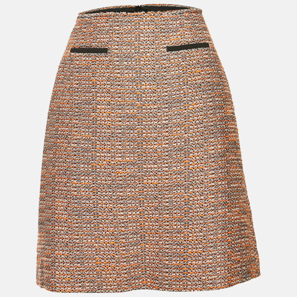 Hugo Boss Multicolor/Orange Tweed Mini Skirt S Hugo Boss Multicolor/Orange Tweed Mini Skirt S