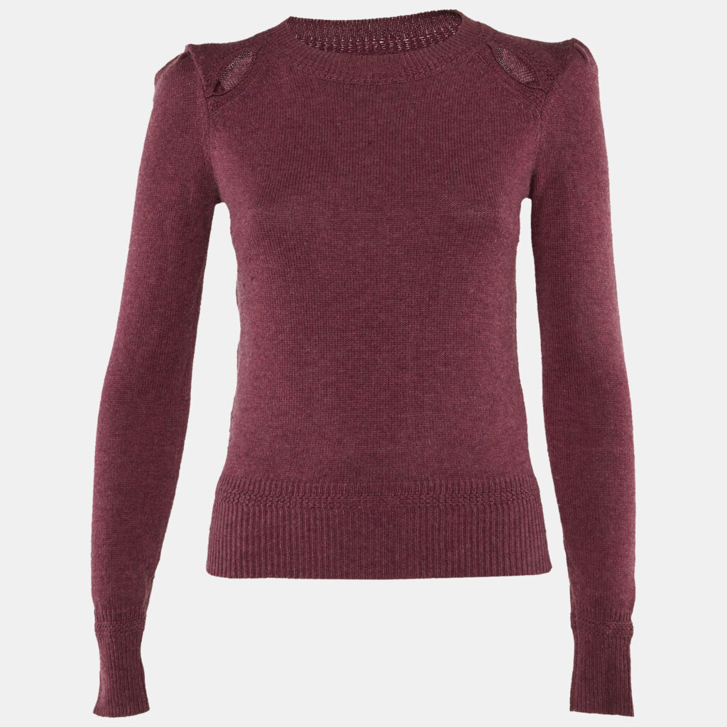 Isabel Marant Etoile Mauve Cotton Knit Sweater S Isabel Marant Etoile Mauve Cotton Knit Sweater S