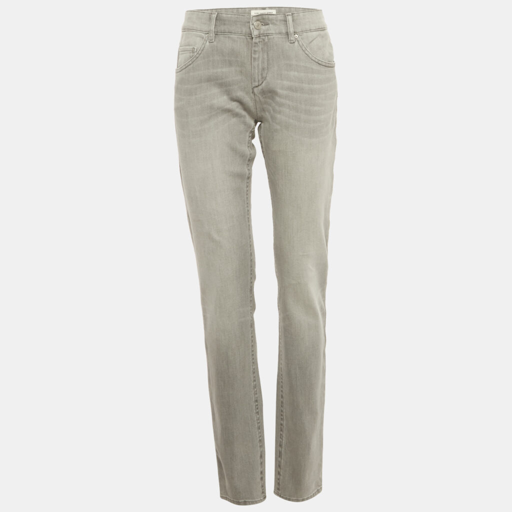 Isabel Marant Etoile Grey Washed Denim Embroidered Trim Jeans XL Waist 32" Isabel Marant Etoile Grey Washed Denim Embroidered Trim Jeans XL Waist 32"