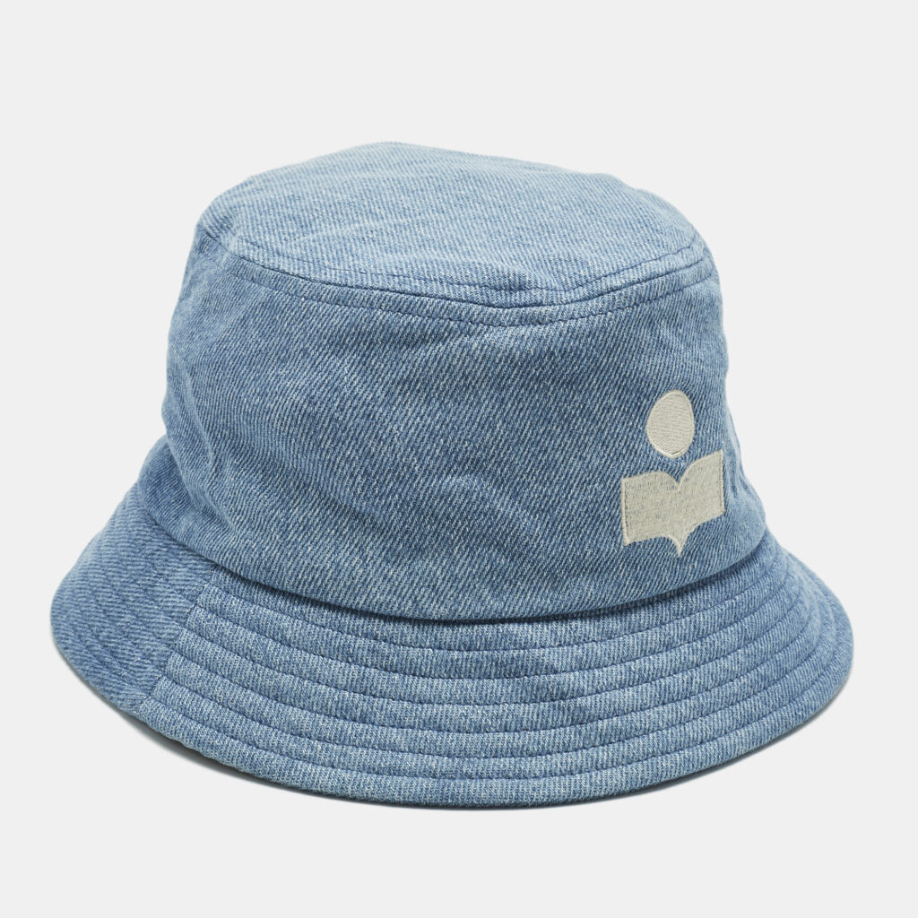Isabel Marant Blue Denim Logo Embroidery Detail Bucket Hat (58 cm) Isabel Marant Blue Denim Logo Embroidery Detail Bucket Hat (58 cm)