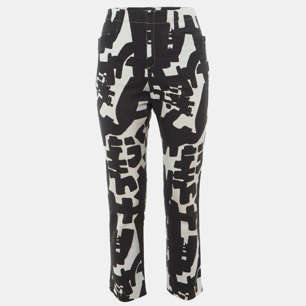 Isabel Marant Monochrome Printed Cotton Regular Fit Jeans M/Waist 31" Isabel Marant Monochrome Printed Cotton Regular Fit Jeans M/Waist 31"