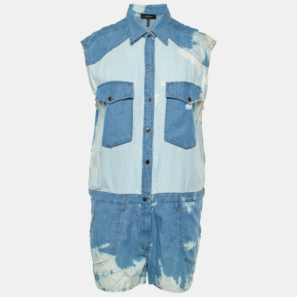 Isabel Marant Blue Faded Blue Sleeveless Playsuit M Isabel Marant Blue Faded Blue Sleeveless Playsuit M