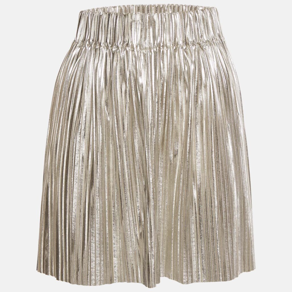 Isabel Marant Silver Plisse Delpha Mini Skirt S Isabel Marant Silver Plisse Delpha Mini Skirt S