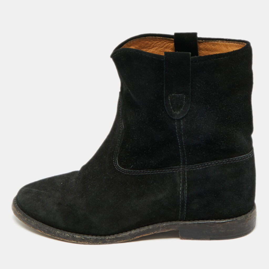 luxury-women-isabel-marant-used-shoes-p1246131-001-1.jpg Isabel Marant Crisi Size 37 Black Suede Ankle Length Boots