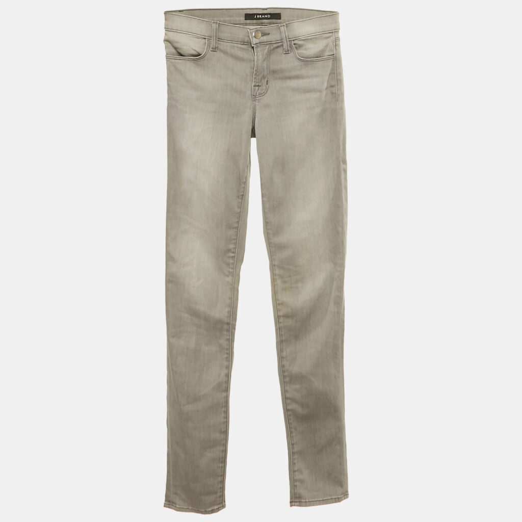 J Brand Grey Washed Denim Super Skinny Fit Jeans S Waist 25"