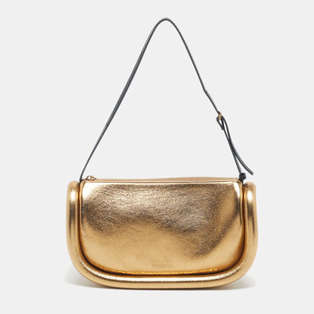 J.W.Anderson Gold Leather Bumper Baguette Bag