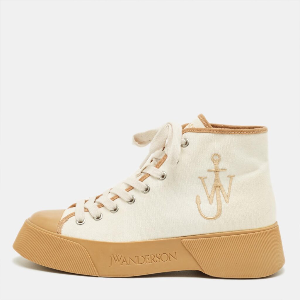 J.W.Anderson Size 42 White Leather High Top Sneakers J.W.Anderson Size 42 White Leather High Top Sneakers