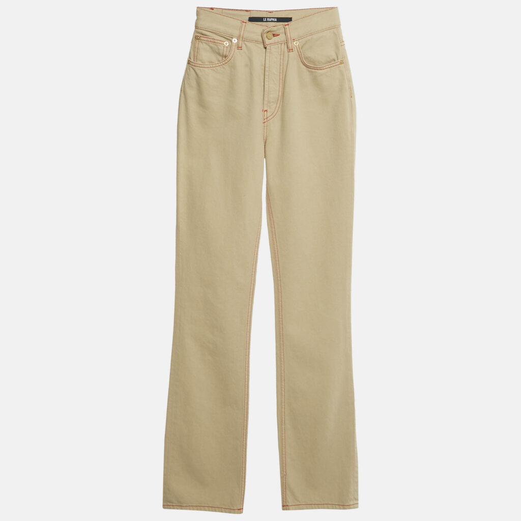 Jacquemus Beige Denim Le Raphia Le De Nîmes Jeans XS Waist 24"