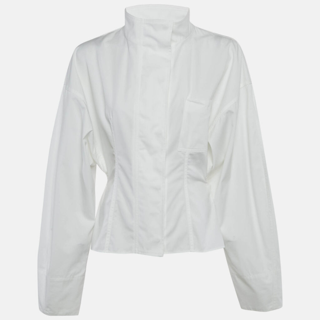 Jacquemus White Cotton Belt Detail La Croisiere Ciro Shirt M Jacquemus White Cotton Belt Detail La Croisiere Ciro Shirt M