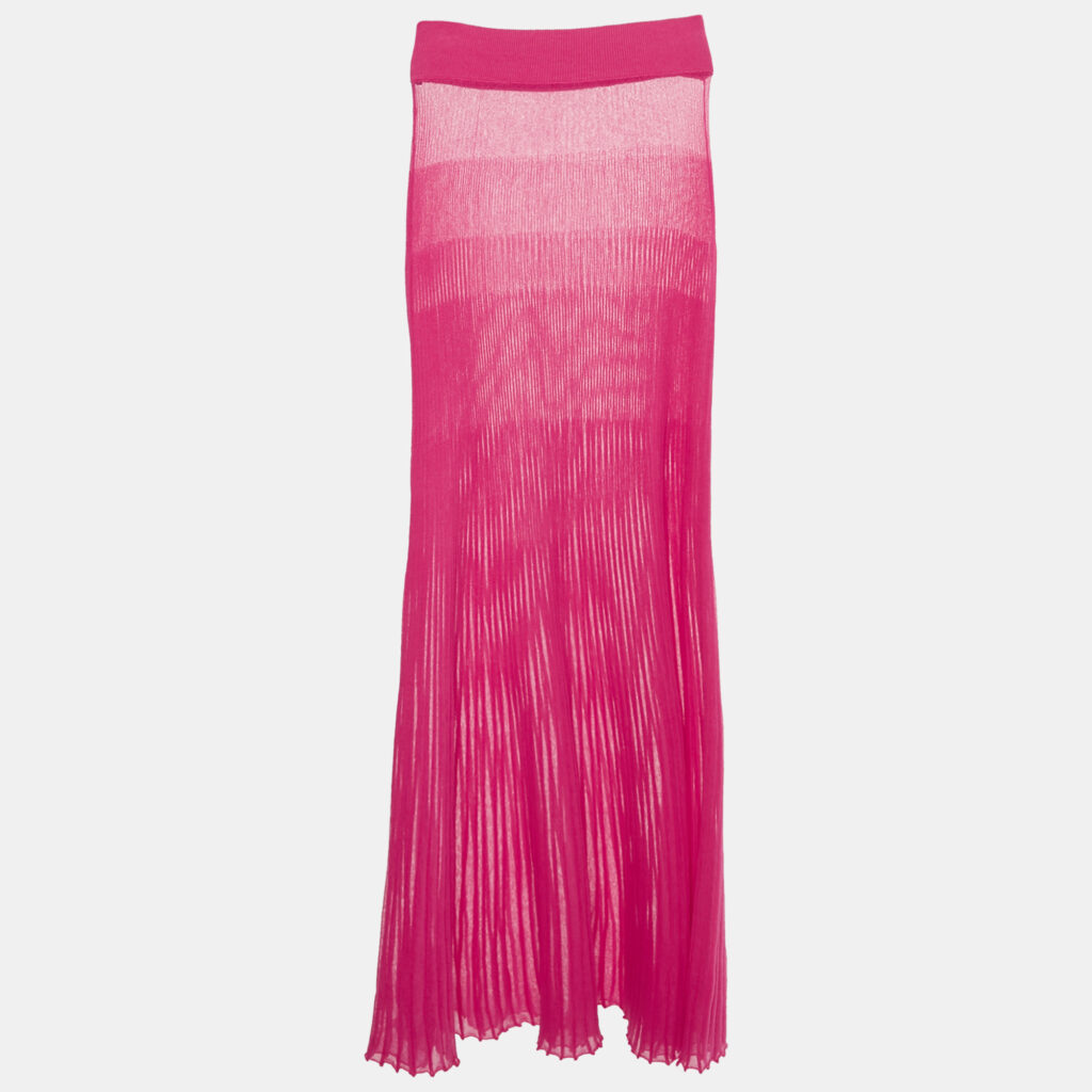 Jacquemus Pink Rib Knit Maxi Skirt M Jacquemus Pink Rib Knit Maxi Skirt M