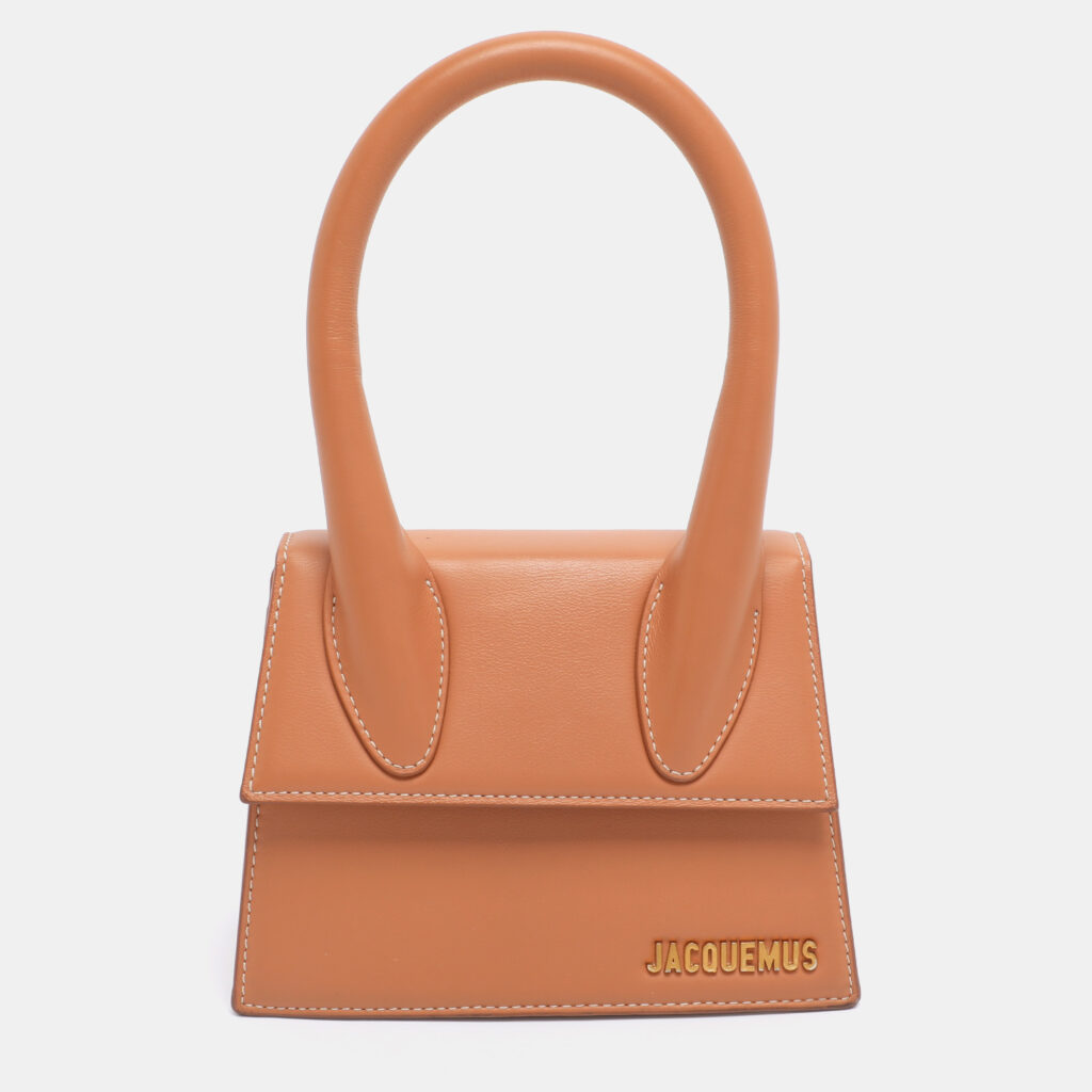 Jacquemus Brown Leather Le Chiquito Moyen Top Handle Bag