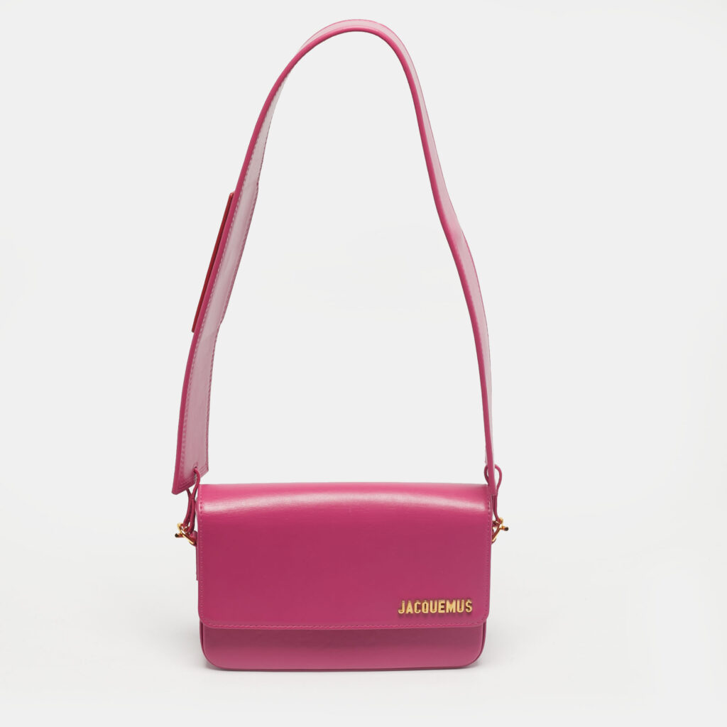 Jacquemus Pink Leather Le Carinu Shoulder Bag