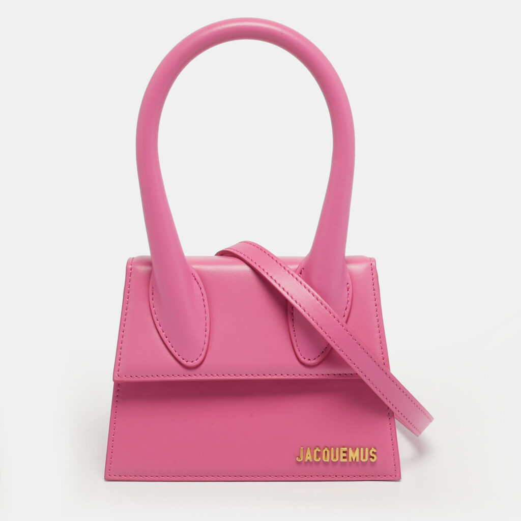 luxury-women-jacquemus-used-handbags-p1244594-001-1.jpg Jacquemus Pink Leather Le Chiquito Moyen Top Handle Bag