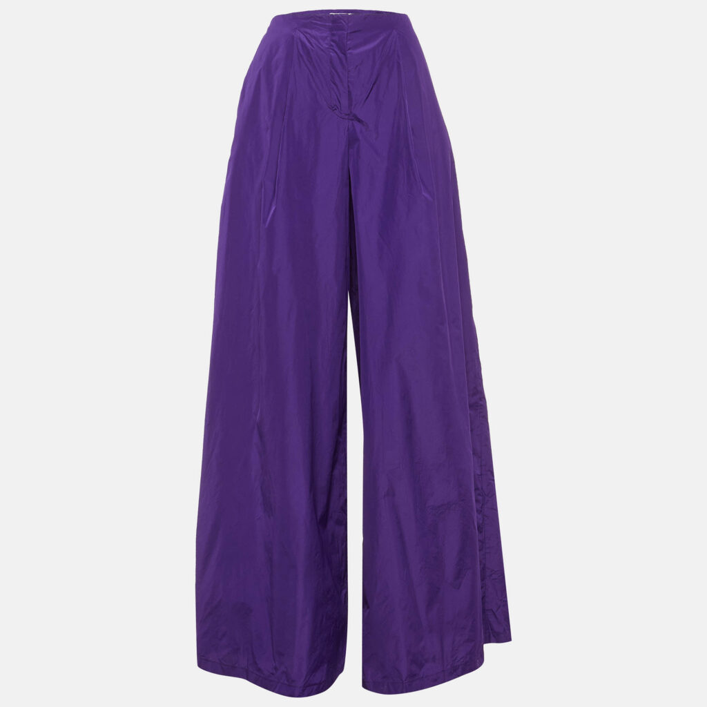 Jil Sander Purple Taffeta Palazzo Trousers S Jil Sander Purple Taffeta Palazzo Trousers S