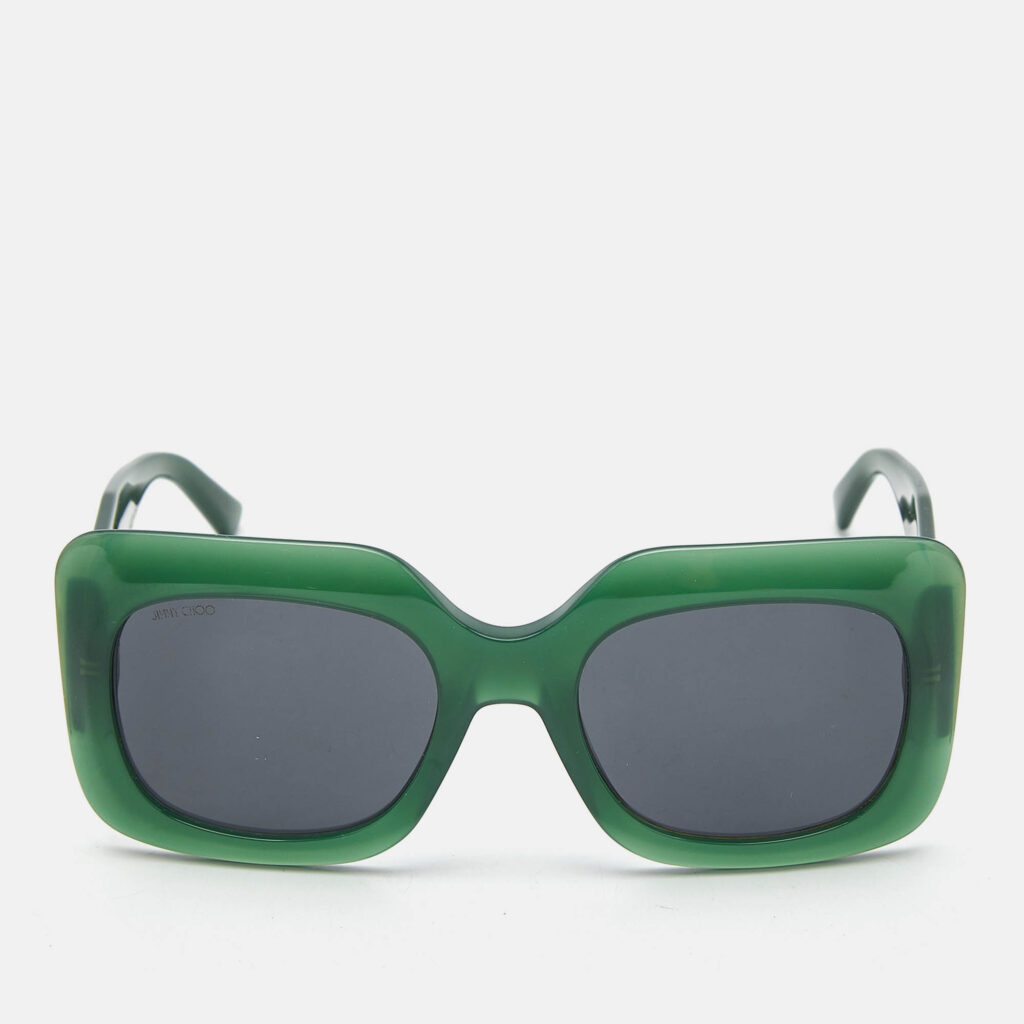 Jimmy Choo Green/Grey Gaya/S JC Frame Oversized Sunglasses Jimmy Choo Green/Grey Gaya/S JC Frame Oversized Sunglasses